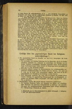 Leitsätze über den gegenwärtigen Stand der Religionsunterrichtsfrage