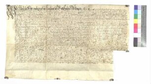 Lehenbrief des Klosters Wiblingen über einen Hof zu Stetten