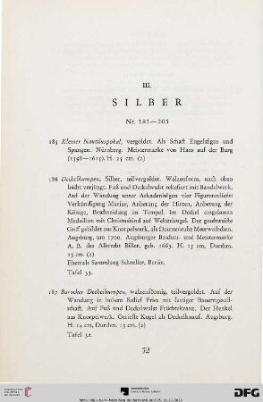 Silber (Nr. 185-205)