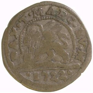 Münze, 5 Soldi, 1722