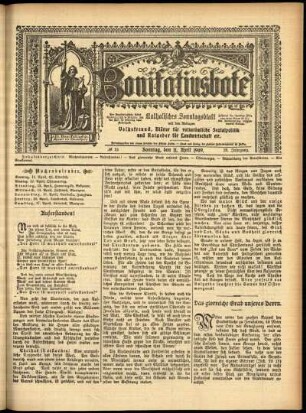 Erste Ausgabe vom Sonntag, den 11. April 1909.