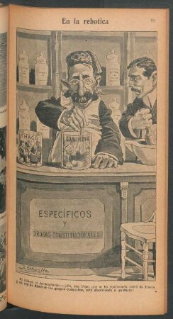 En la rebotica - [Caricatura]