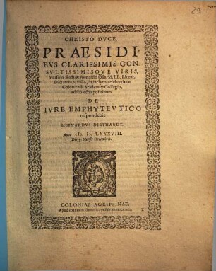 De iure emphyteutico