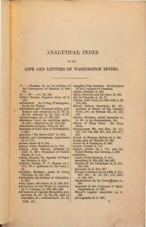 The life & letters of Washington Irving : Edited by his nephew Pierre M. Irving. In 4 volumes, 4a