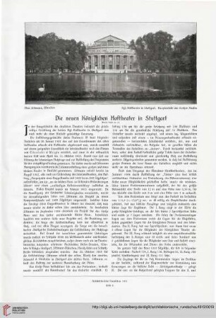 29: Die neuen Königlichen Hoftheater in Stuttgart