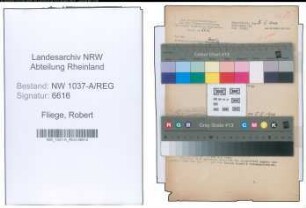 Entnazifizierung Robert Fliege , geb. 26.09.1900 ()
