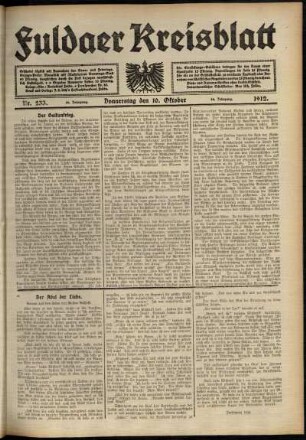 Ausgabe vom Donnerstag, den 10. Oktober 1912.