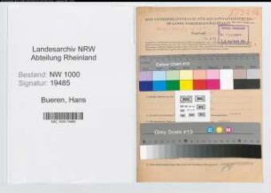 Entnazifizierung Hans Bueren, geb. 01.11.1907 (Lehrer)