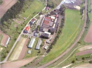 Altenburger Land? Fabrikanlage. Luftbild-Schrägansicht