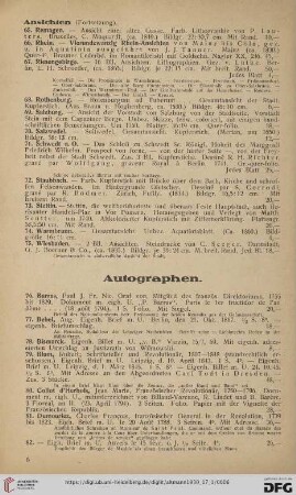 Autographen (Nr. 76-93)