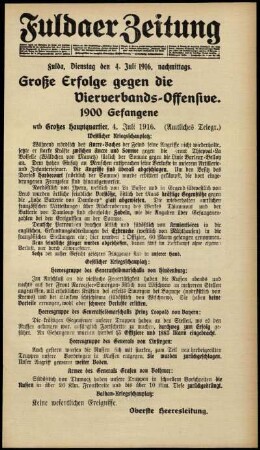 Ausgabe vom Dienstag, den 04. Juli 1916.