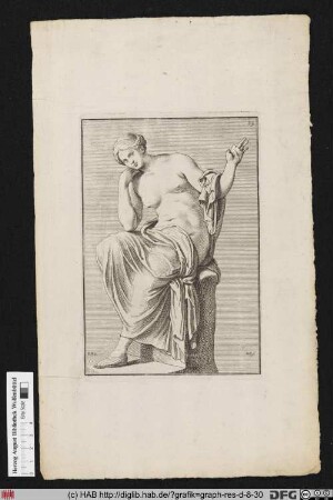 Darstellung der sitzenden Venus, nach einer antiken Statue.