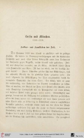 Kultur- und Kunstleben der Zeit
