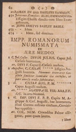 Impp. Romanorum Numismata es Aere Medio