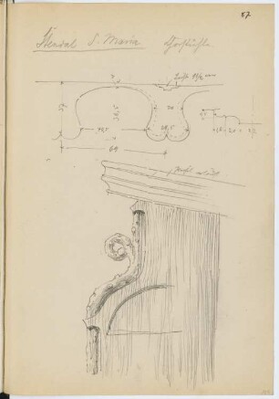St. Marien, Stendal: Details (aus: Skizzen- und Fotoalbum 11)