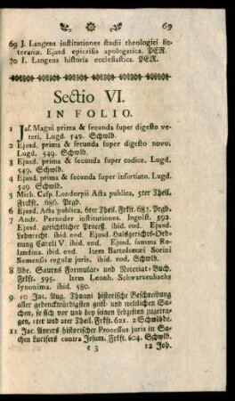 Sectio VI.