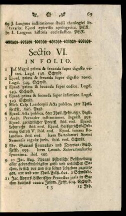 Sectio VI.