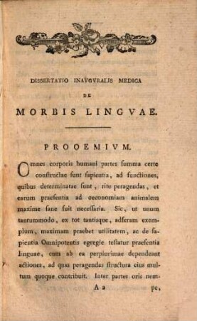 Dissertatio inavgvralis medica de morbis lingvae
