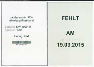 Entnazifizierung Karl Hering , geb. 06.10.1903 (Lehrer)