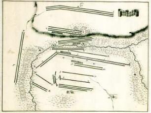 WHK 7 Reichs- und Französischer Krieg von 1688-1697 bis zum Frieden von Ryswick: Plan der Schlacht bei Fleurus, 1. Juli 1690
