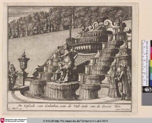 De Cascade van Galathea, aan de West-zyde van de Groote Tuin