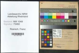 Entnazifizierung Franz Roersch , geb. 02.12.1901 (Metallarbeiter)