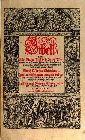 Biblia : Das ist alle Bücher Alten und Neuen Testaments
