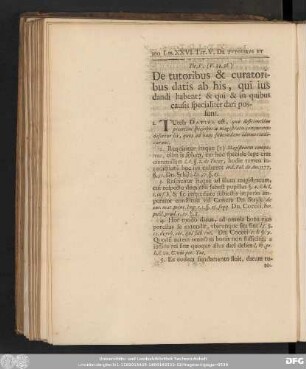 Tit. V. (V. 34. 36.) De tutoribus & curatoribus datis ab his, qui ius dandi habent: & qui & in quibus causis specialiter dari possunt.