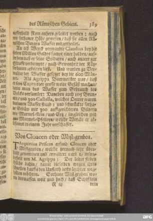 Von Cloacen oder Mist-gruben.
