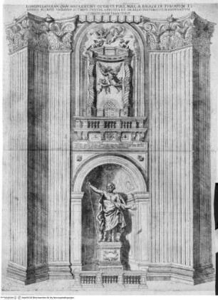 Basilicae veteris Vaticanae descriptio. (Auctore Romano. Cum notis Abbatis Pauli de Angelis, quibus accedit descriptio brevis novi templi Vaticani, necnon utriusque ichnographia) - Tav. 8 Roma, San Pietro in Vaticano, crociera, pilastro di S. Longino