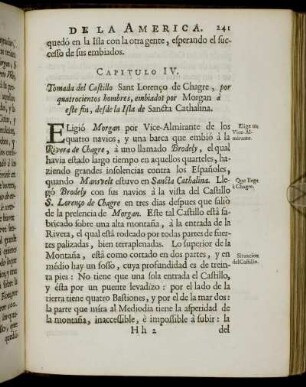 Capitulo IV. Tomada del Castillo Sant Lorneco de Charge, por quatrocientos hombres [...]