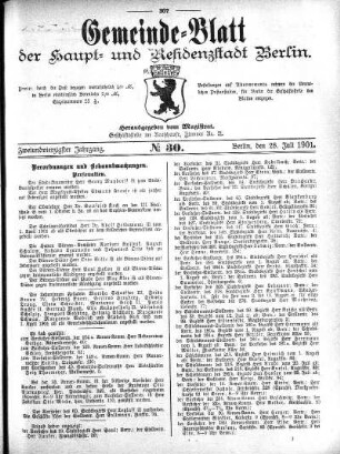 1901,30: No. 30, 28. Juli 1901