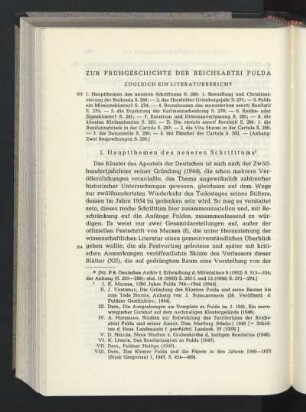 Zur Frühgeschichte der Reichsabtei Fulda