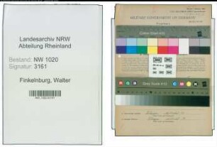 Entnazifizierung Walter Finkelnburg , geb. 06.04.1899 (Bauarbeiter)