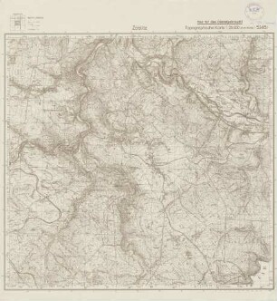 5345 (alte Nr.: 129) Zöblitz, Topographische Karte 1:25000 (4cm - Karte)