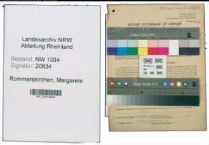 Entnazifizierung Margarete Rommerskirchen , geb. 19.07.1922 (Kontoristin)