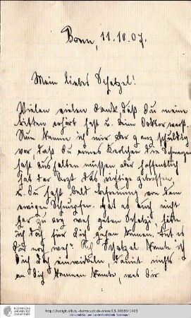 Brief vom 11.10.1907