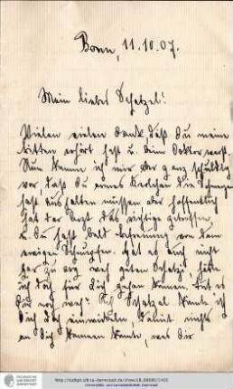 Brief vom 11.10.1907