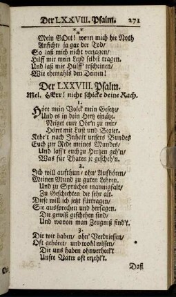Der LXXVIII. Psalm. - Der LXXXV. Psalm.