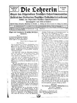 Eingabe des Landesvereins Preußischer Volksschullehrerinnen