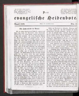 Nro. 8. August 1850