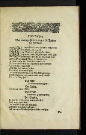 [Erster Auffzug. - Neunzehender Auffzug.]