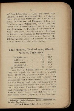 23a) Münden, Veckerhagen, Gieselwerder, Carlshafen