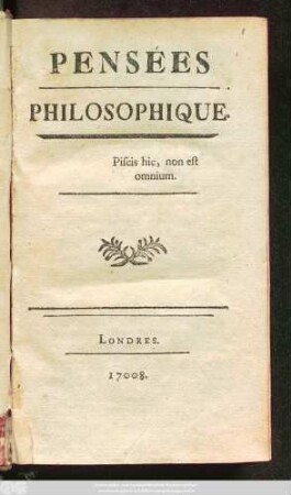 Pensées Philosophique