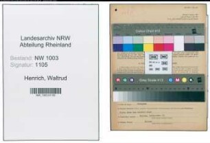 Entnazifizierung Waltrud Henrich , geb. 10.10.1919 (Stenotypistin)