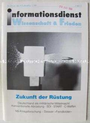 Quartalszeitschrift der Friedensbewegung u.a. über die künftige militärische Rolle Deutschlands und übr laufende Abrüstungsverhandlungen - Sachkonvolut