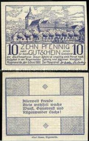 Rügenwalde 10 Pfennig