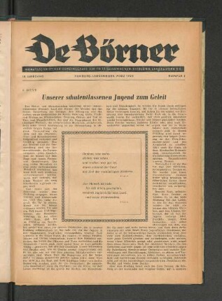 18. Jahrgang, Hamburg-Langenhorn, März 1953, Nummer 3