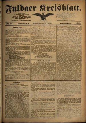 Ausgabe vom Samstag, den 13. Januar 1906.