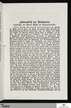 Lebensabriß des Vollendeten